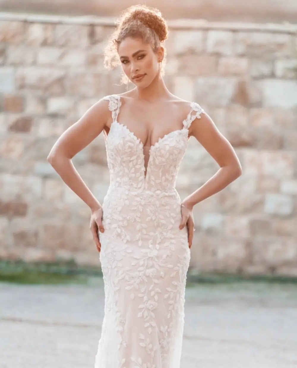 Model Wearing a bridal collection gown