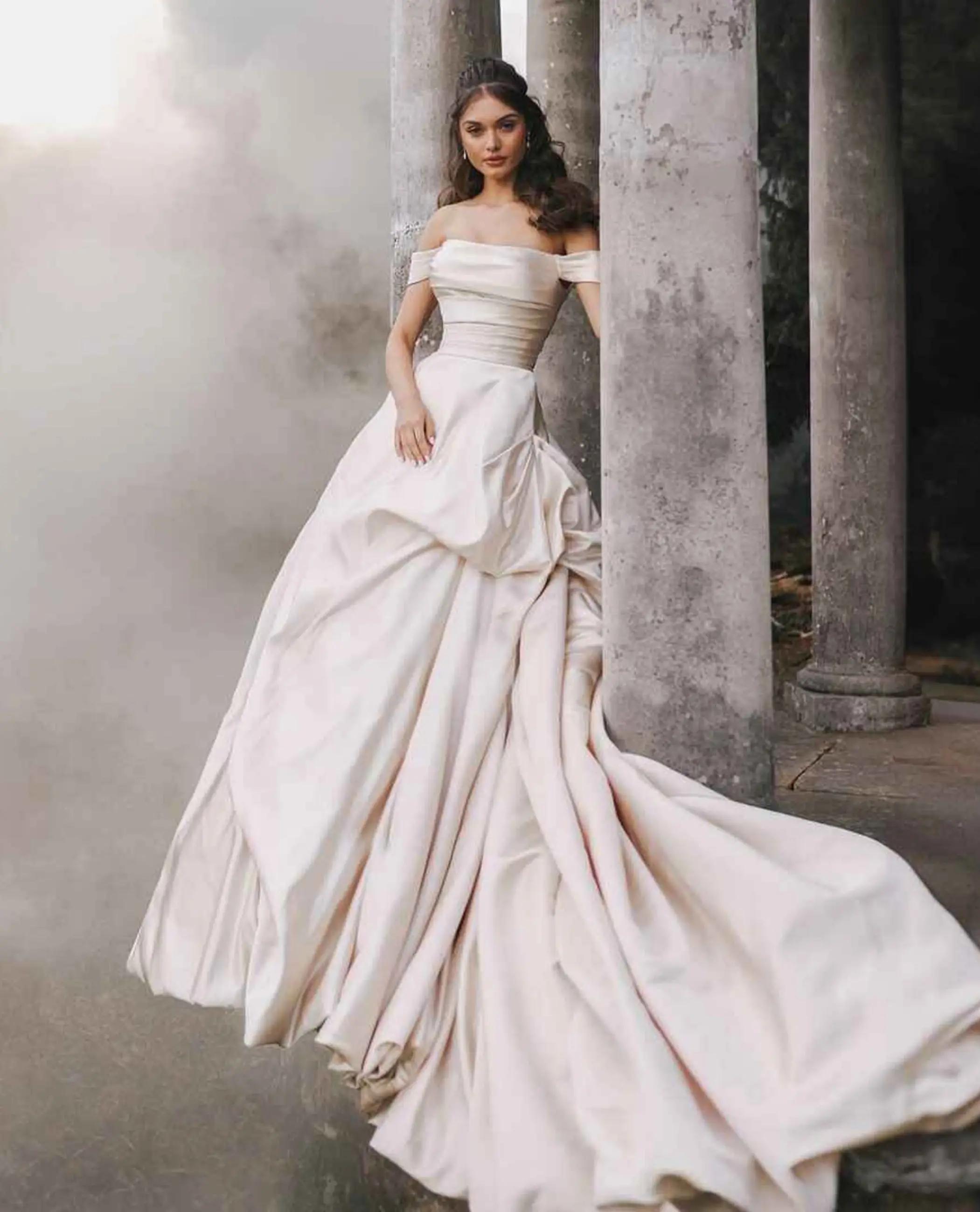 Model Wearing a bridal collection gown