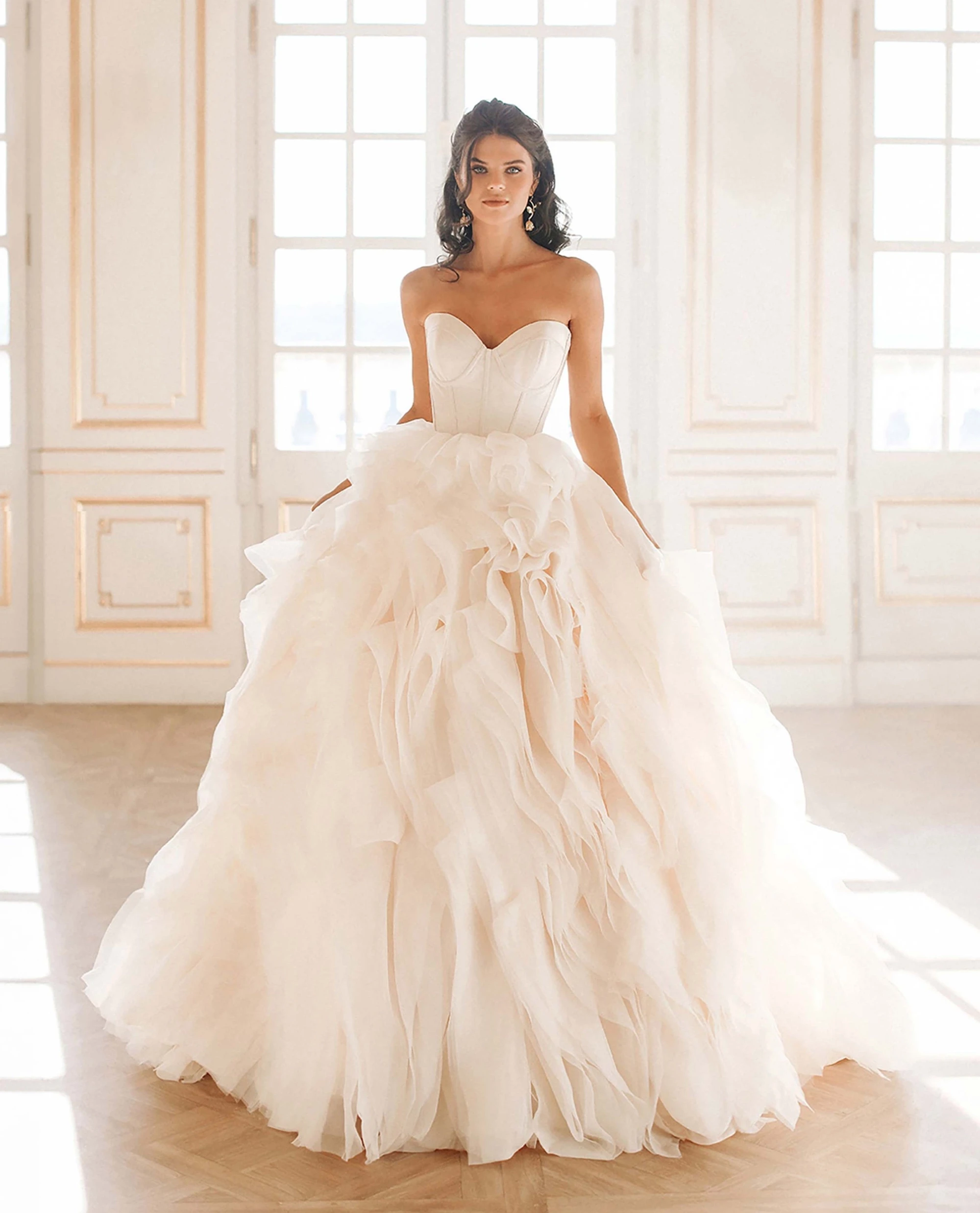 Model Wearing a bridal collection gown