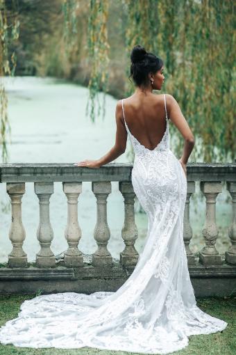 Disney Fairy Tale Weddings Style #D288  Tiana - Spaghetti Strap V-neck Sheath Wedding Dress covered in Beaded Lace and Sequins #9 thumbnail