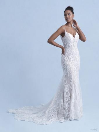 Disney Fairy Tale Weddings Style #D288  Tiana - Spaghetti Strap V-neck Sheath Wedding Dress covered in Beaded Lace and Sequins #10 default thumbnail